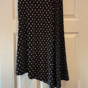 Chico's Black Midi A-Line Skirt for Night Out